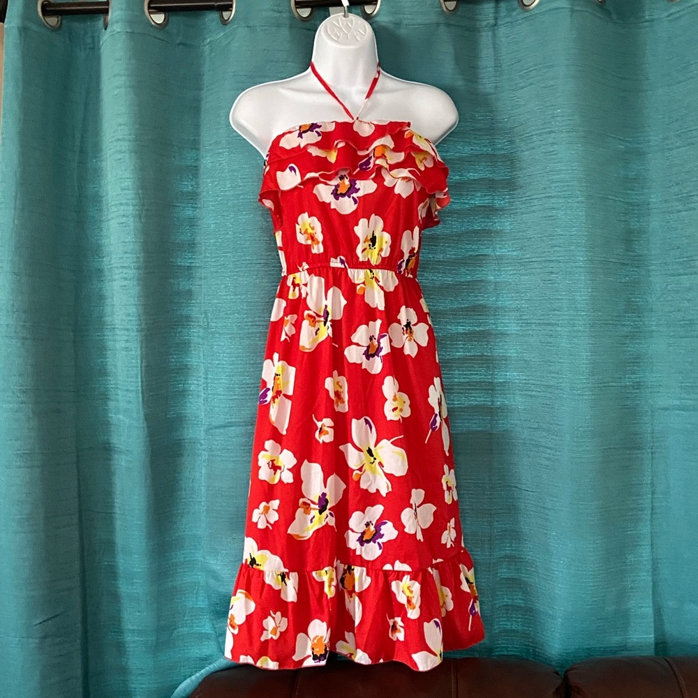 NWOT Red floral summer dress